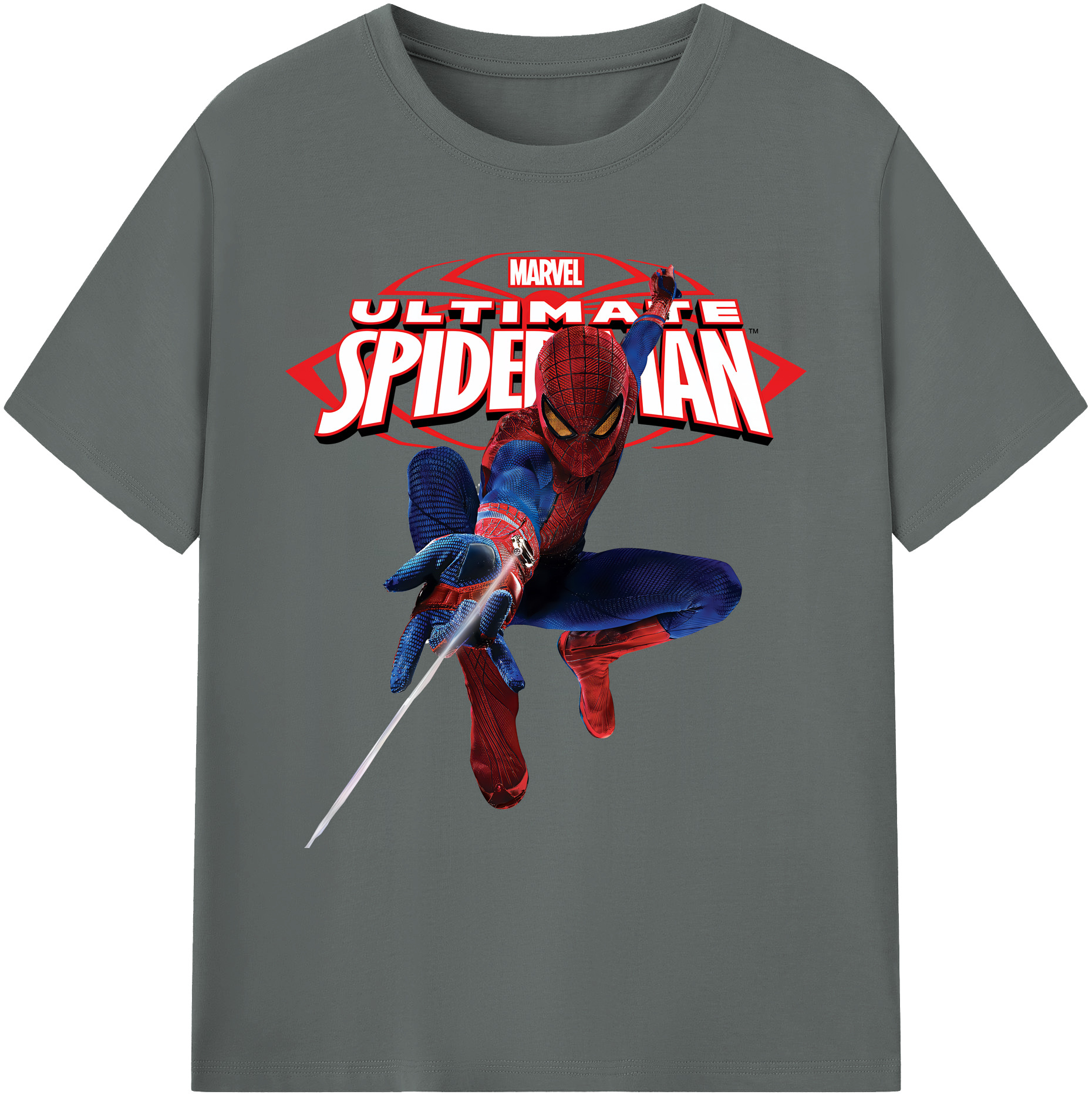 （画像用） Spider Man スパイダーマン 綿100％ メンズ半袖Tシャツ｜肌触りやわらか＆通気性